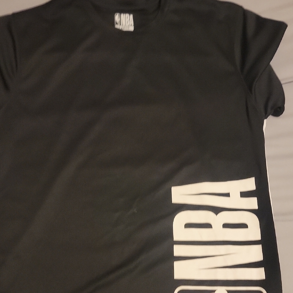 NBA Black Tee with Bold White Logo